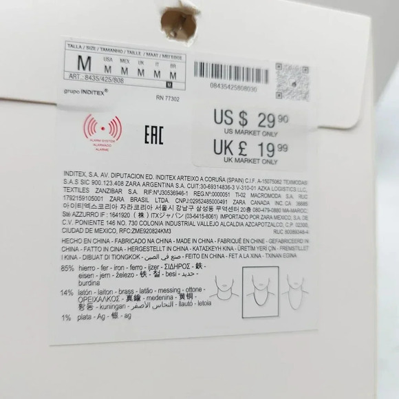 Zara 925 Sterling Silver Plated Box Chain Necklace - Picture 4 of 5